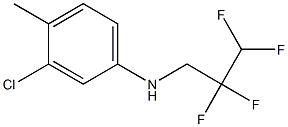 3-chloro-4-methyl-N-(2,2,3,3-tetrafluoropropyl)aniline 结构式