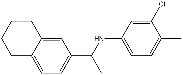 3-chloro-4-methyl-N-[1-(5,6,7,8-tetrahydronaphthalen-2-yl)ethyl]aniline 结构式