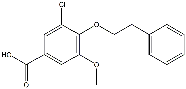3-chloro-5-methoxy-4-(2-phenylethoxy)benzoic acid 结构式