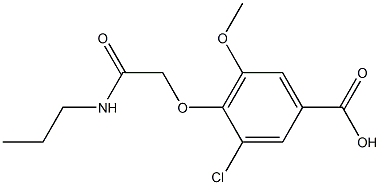 3-chloro-5-methoxy-4-[(propylcarbamoyl)methoxy]benzoic acid 结构式