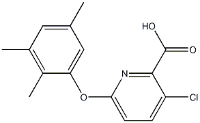 3-chloro-6-(2,3,5-trimethylphenoxy)pyridine-2-carboxylic acid 结构式