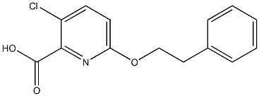 3-chloro-6-(2-phenylethoxy)pyridine-2-carboxylic acid 结构式