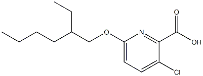 3-chloro-6-[(2-ethylhexyl)oxy]pyridine-2-carboxylic acid 结构式
