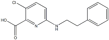 3-chloro-6-[(2-phenylethyl)amino]pyridine-2-carboxylic acid 结构式