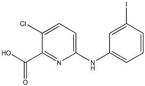 3-chloro-6-[(3-iodophenyl)amino]pyridine-2-carboxylic acid 结构式
