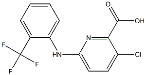 3-chloro-6-{[2-(trifluoromethyl)phenyl]amino}pyridine-2-carboxylic acid 结构式
