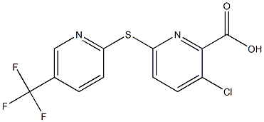 3-chloro-6-{[5-(trifluoromethyl)pyridin-2-yl]sulfanyl}pyridine-2-carboxylic acid 结构式