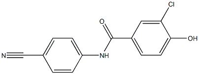 3-chloro-N-(4-cyanophenyl)-4-hydroxybenzamide 结构式