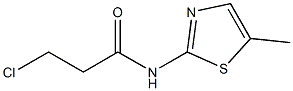 3-chloro-N-(5-methyl-1,3-thiazol-2-yl)propanamide 结构式