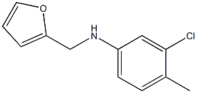 3-chloro-N-(furan-2-ylmethyl)-4-methylaniline 结构式
