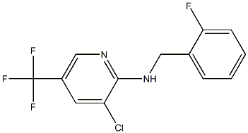 3-chloro-N-[(2-fluorophenyl)methyl]-5-(trifluoromethyl)pyridin-2-amine 结构式