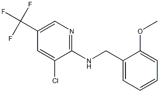 3-chloro-N-[(2-methoxyphenyl)methyl]-5-(trifluoromethyl)pyridin-2-amine 结构式