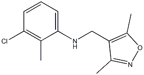3-chloro-N-[(3,5-dimethyl-1,2-oxazol-4-yl)methyl]-2-methylaniline 结构式