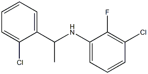 3-chloro-N-[1-(2-chlorophenyl)ethyl]-2-fluoroaniline 结构式