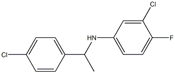 3-chloro-N-[1-(4-chlorophenyl)ethyl]-4-fluoroaniline 结构式