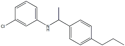 3-chloro-N-[1-(4-propylphenyl)ethyl]aniline 结构式