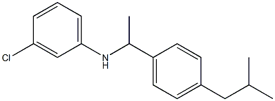 3-chloro-N-{1-[4-(2-methylpropyl)phenyl]ethyl}aniline 结构式