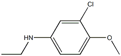 3-chloro-N-ethyl-4-methoxyaniline 结构式