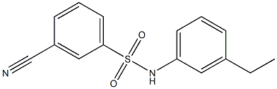 3-cyano-N-(3-ethylphenyl)benzene-1-sulfonamide 结构式