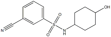 3-cyano-N-(4-hydroxycyclohexyl)benzenesulfonamide 结构式