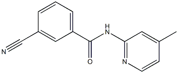 3-cyano-N-(4-methylpyridin-2-yl)benzamide 结构式