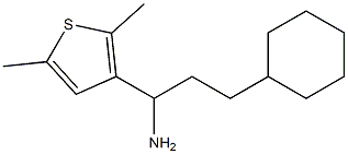 3-cyclohexyl-1-(2,5-dimethylthiophen-3-yl)propan-1-amine 结构式