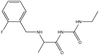 3-ethyl-1-(2-{[(2-fluorophenyl)methyl]amino}propanoyl)urea 结构式