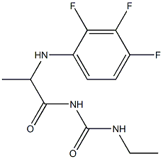 3-ethyl-1-{2-[(2,3,4-trifluorophenyl)amino]propanoyl}urea 结构式