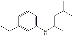 3-ethyl-N-(4-methylpentan-2-yl)aniline 结构式