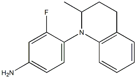 3-fluoro-4-(2-methyl-1,2,3,4-tetrahydroquinolin-1-yl)aniline 结构式