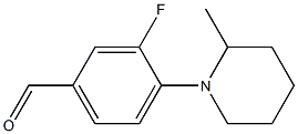 3-fluoro-4-(2-methylpiperidin-1-yl)benzaldehyde 结构式