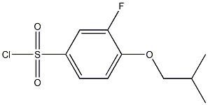 3-fluoro-4-(2-methylpropoxy)benzene-1-sulfonyl chloride 结构式