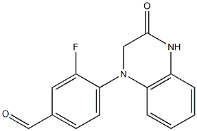 3-fluoro-4-(3-oxo-1,2,3,4-tetrahydroquinoxalin-1-yl)benzaldehyde 结构式