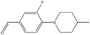 3-fluoro-4-(4-methylpiperidin-1-yl)benzaldehyde 结构式