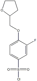 3-fluoro-4-(oxolan-2-ylmethoxy)benzene-1-sulfonyl chloride 结构式