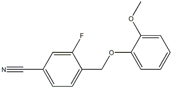 3-fluoro-4-[(2-methoxyphenoxy)methyl]benzonitrile 结构式