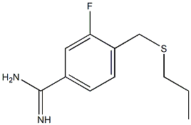 3-fluoro-4-[(propylsulfanyl)methyl]benzene-1-carboximidamide 结构式