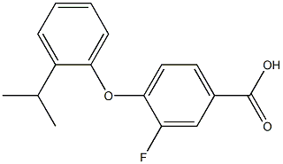 3-fluoro-4-[2-(propan-2-yl)phenoxy]benzoic acid 结构式