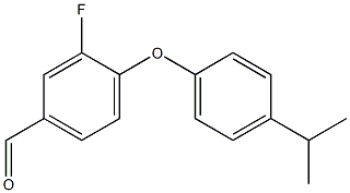 3-fluoro-4-[4-(propan-2-yl)phenoxy]benzaldehyde 结构式