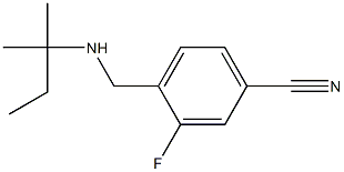 3-fluoro-4-{[(2-methylbutan-2-yl)amino]methyl}benzonitrile 结构式