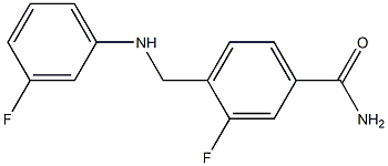 3-fluoro-4-{[(3-fluorophenyl)amino]methyl}benzamide 结构式