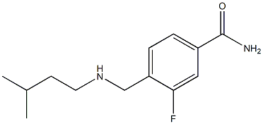 3-fluoro-4-{[(3-methylbutyl)amino]methyl}benzamide 结构式