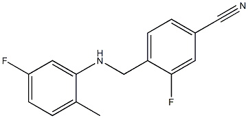 3-fluoro-4-{[(5-fluoro-2-methylphenyl)amino]methyl}benzonitrile 结构式