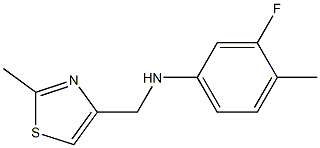 3-fluoro-4-methyl-N-[(2-methyl-1,3-thiazol-4-yl)methyl]aniline 结构式