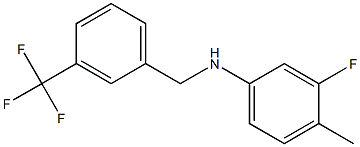 3-fluoro-4-methyl-N-{[3-(trifluoromethyl)phenyl]methyl}aniline 结构式