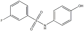 3-fluoro-N-(4-hydroxyphenyl)benzene-1-sulfonamide 结构式