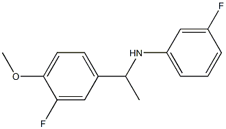 3-fluoro-N-[1-(3-fluoro-4-methoxyphenyl)ethyl]aniline 结构式