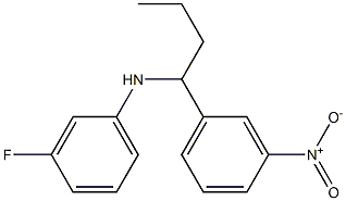 3-fluoro-N-[1-(3-nitrophenyl)butyl]aniline 结构式