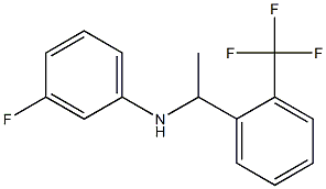 3-fluoro-N-{1-[2-(trifluoromethyl)phenyl]ethyl}aniline 结构式