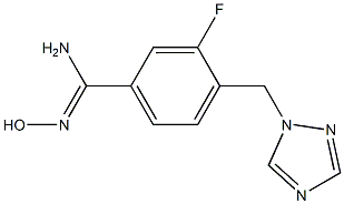 3-fluoro-N'-hydroxy-4-(1H-1,2,4-triazol-1-ylmethyl)benzenecarboximidamide 结构式